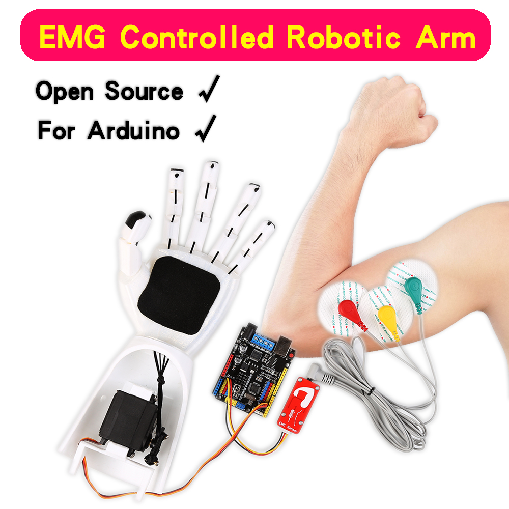 Robot Arm Kit - Датчик EMG, роботизированная рука, электрический датчик