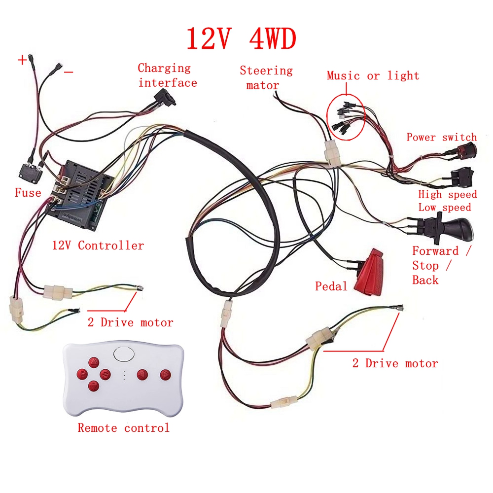 Robot Car Kit - Детский электромобиль DIY модифицированный комплект проводов