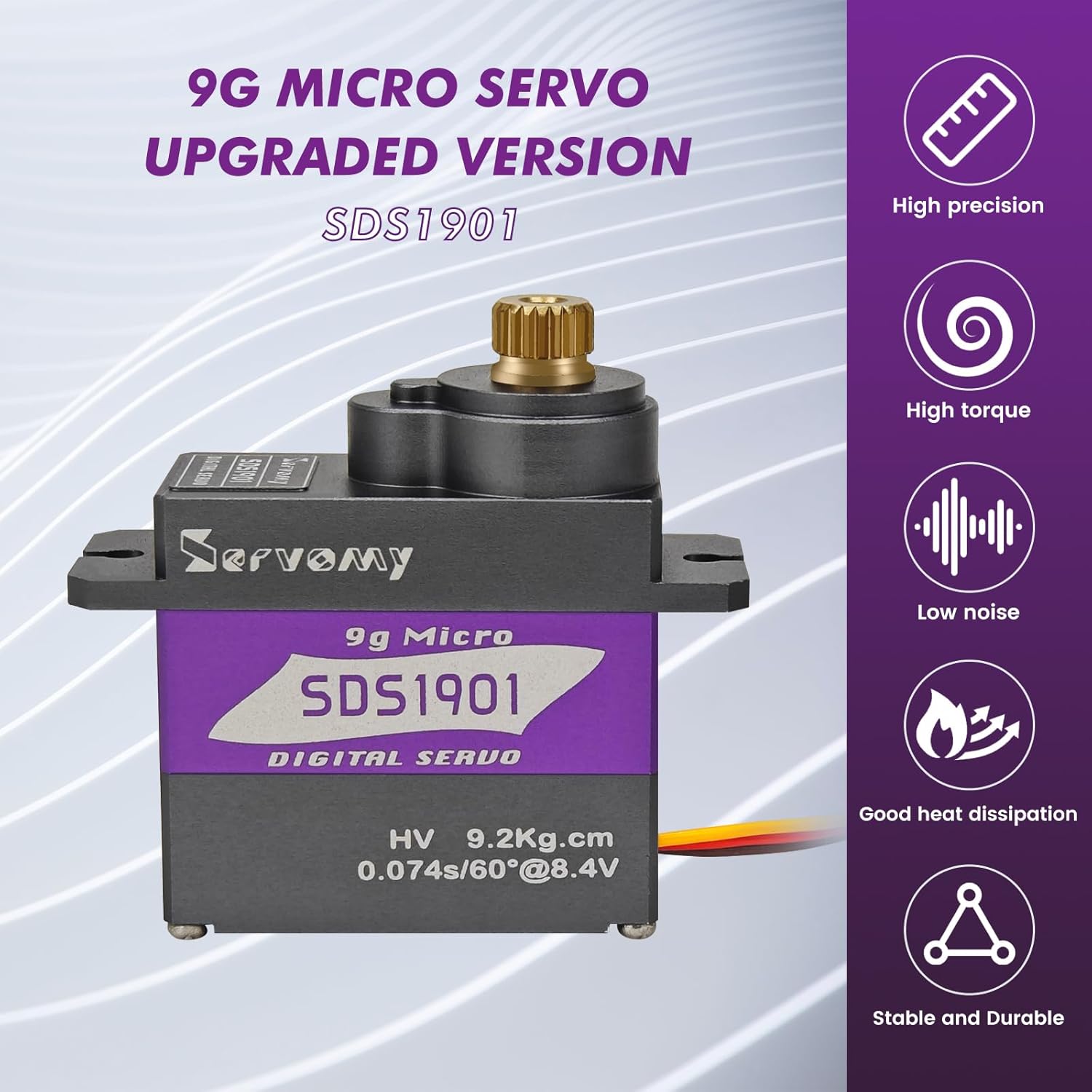 Sg90 Servo - SERVOMY-SDS1901 Цифровой 9G микросердечник 9 кг