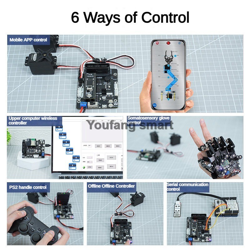 6-канальный PWM-сервоконтролле – обзор и цена Robot Arm Kit