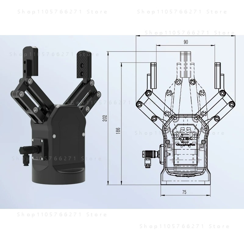 Гибкий электрический захват-кл – обзор и цена Robot Gripper Claw