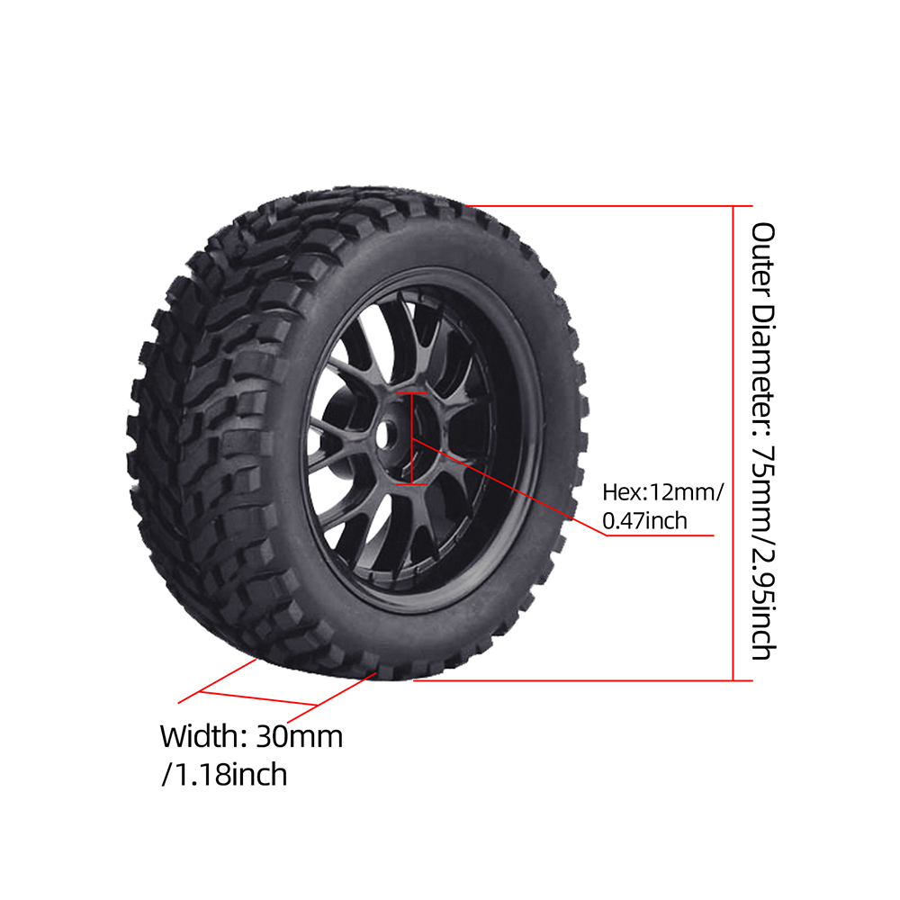 9imod 4 шт. 75 мм резиновые RC – обзор и цена Omni Wheel